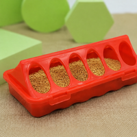 Cat Feeder and Waterer Set Automatic, Multi Pet Feeder for Quail, Anti Splash Food Trough Polymer Translucent Hue, Easy Assemble Feeder