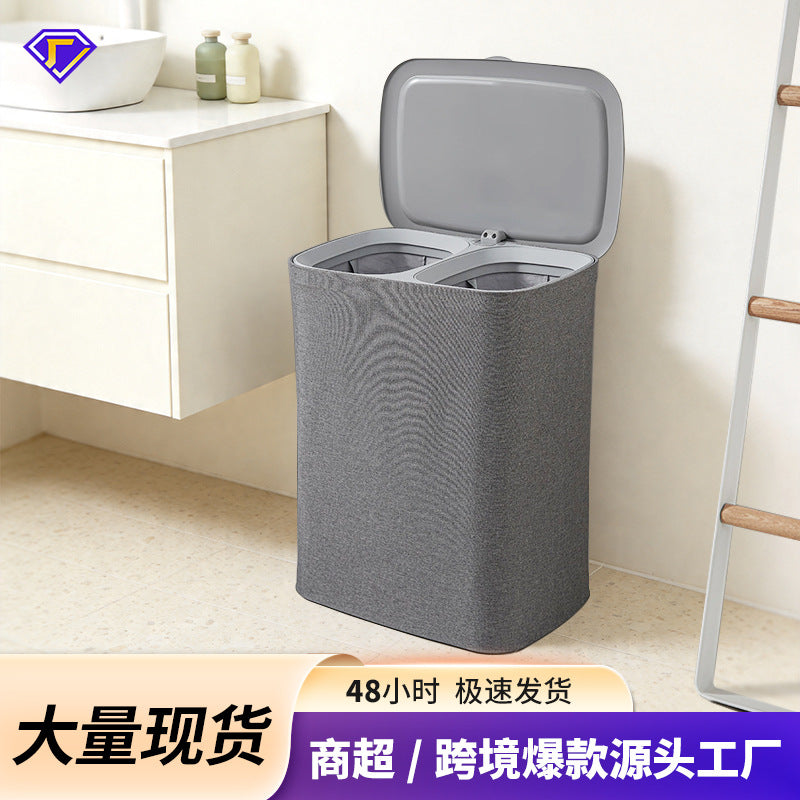 Fabric Laundry Basket with Lid, Plastic, Modern Minimalist, 10-20 RMB
