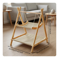 Double Layer Cat Hammock Detachable 2 Tier Cat Hammock Sunken Design Double Layer Pet Bed