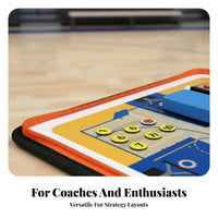 PU Leather Cover Basketball Board Lightweight Attractive Basketball Strategy Board Long-Lasting for Referees, Training, Game Day, Courtside