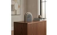 Arched Mantel Clock Compact Desk Clock with Slender Hands Easy-to-Read Classic for Living Room, Office