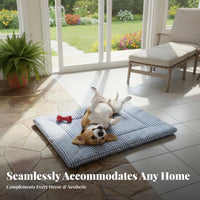 Checkered Pet Mat Machine launderable Crate Liner Warm for Home, Travel