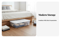 Wheeled Clothes container Slim Design Underbed Container Space-Saving for Under Bed