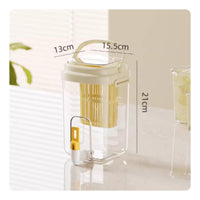 Faucet Design Cold Water Jug with Tap Wide Mouth Cold Beverage Container with Tap Large Capacity Beverage Container for Summer