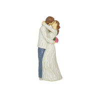 Hand-Painted Couple Sculpture with Kissing Pose Carved Couple Figurine Sentimental Kissing Lovers Sculpture Meaningful for Anniversary