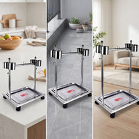 Rolling Bird Stand with Tray Heavy-Duty Stainless Stainless Avian Playstand Playstand Stable Pet Supply for Parrots, Home