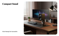 Desktop Speaker Stand Shock Absorption Metal Bookshelf Speaker Stand Anti-Vibration for Audiophiles, Music Producers, Gaming Environment