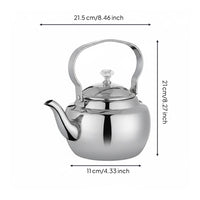Decorative Knob Stainless Steel Tea Kettle Flat Base Tea Kettle Polished Cookware Easy to Clean