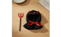 Cute Design Stuffed Toy Halloween Outfit Ribbon Tie Closure 10cm Doll Clothes Set Soft Textile Doll Devil Costume Easy to Wear for Themed Parties