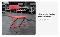 Foldable Design snow Plastic Event Chair Comfortable spine supportrest Lightweight Event Chair Easy to Clean Portable Seating No Assembly Required for Rental Companies, location Owners, Exhibitions, outsidedoor Events, live performances, Weddings