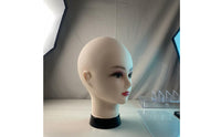 Bald Display Head Smooth Surface Bald Mannequin Head Realistic Proportions Hat Display Mannequin for Hair Stylists, Retailers, Retail Store, Classroom