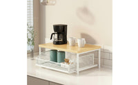 Kitchen Counter Rack Saving Countertop Appliance Riser Versatile Microwave Shelf with Drawer for Washroom