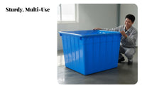 Large Water Tank Food Grade Aquaculture Fish Farming Tub Sturdy Heavy-Duty Storage Bin for Aquaculturists, Garage, Workshop, Basement