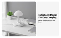 Power Strip Lamp Multi-Functional Vocal Control Smart Adjustable Brightness Bedside Lamp USB Hub for Office Workers, Teens, Bedroom, Study Room