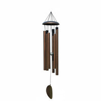 Weather Resistant Large Metal Wind Chime Long-Lasting Construction Tuned Aluminum Tube Chime Deep Tone Bronze Wind Bell Housewarming Gift for Patio, Balcony
