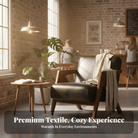 Mid-Period Modern Accent Chair Retro Design Mid-Period Modern Armchair Firm Sponge Cushion Wooden Frame Accent Chair for Cafe, Hotel, Balcony