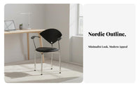 Nordic and design curved-around supportrest Chair Modern Design Seating Furniture Minimalist appearance supportrestchair mid-centuryera Inspired for Office Workers, Residents, Dining Room, Restaurant, perusing reading corner, Lounge Area