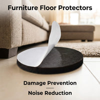 Felt Self-Adhesive Anti-Scratch Floor Protector, Silent Felt Furniture Leg Pads for Hardwood Floors