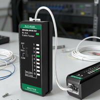 RJ45 LAN Cable Tester LED Indicators Network Cable Tester Compact & Portable for Hobbyists, Home Networking