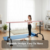 Portable Dance Bar Stable Freestanding Dance Bar Non-Slip Feet Adjustable Home Practice Barre for Dancers, Beginners, Gym