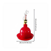Thickened Material Automatic Chicken Waterer Hygienic Hanging Poultry Water Feeder for Farm, Backyard