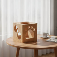 Cube Cat House Private Wooden Cat Box Sturdy Cats Furniture for Cats, Kittens