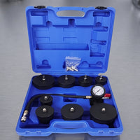 9 Pieces Stepped Turbocharger Boost Leak Tester Kit Heavy Duty Turbo Pressure Tester Kit with Pressure Gauge Portable Turbo Leak Test Tool Adjustable for Mechanics