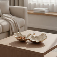Metal Leaf Tray Textured Leaf Tray Elegant for Coffee Table, Console