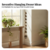 Bronze Owl Wind Chime Owl Wind Chime Vertical Hanging Garden Decor Decorative Outdoor Easy to Hang for Patio