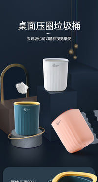Desktop Trash Can Cute Design Mini Trash Can Lightweight Small Waste Basket for Vanity