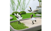 Simulation Micro Landscape Crane Ornament Lifelike Bonsai Crane Decoration for Planter, Fairy Garden, Desktop