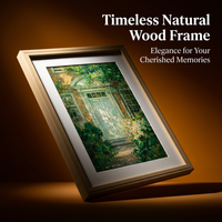 European Classical Wood Photo Frame, 3D Shadow Box for Art Display, Versatile Size Frame, Original Wood Color Display Frame