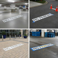 No Parking Stencil Reusable Pavement Marking Stencil Flexible Foldable for Maintenance Crews, Driveways, Asphalt