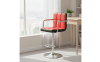 Bar Stool Seat with Armrests Faux-Leather Bar Stool Replacement Seat Furniture Padded Cushioned