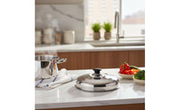 Rustproof Stainless Steel Pot Lid Rust Resistant High Dome Wok Cover Thickened Construction High Dome Pan Cover Easy to Clean for Kitchen