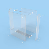 Acrylic Shadow Box Easy to Assemble Acrylic Display Box Decorative Wall Mount Display Case for Dried Flowers, Memorial Arrangements