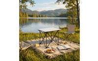 Easy to Set up Roll Top Camping Table Sturdy Portable Camping Table for Barbecue