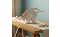 Wooden Fishes Figurine Hand-Finished Detail Wooden Fishes Decor Painted Detail Nautical Wood Sculpture for Tabletop, Shelf