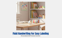 Cartoon Name Stickers, Waterproof, Tear-Resistant, Handwriting Labels, No-Residue, Cute Creature, School, Mug, Book, Kids