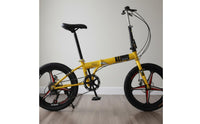 20 Inch Folding Bike Lightweight 7-Gear Folding Bike Disc Brakes Portable Travel Bike for Commuters, Students, City, Travel, University Grounds