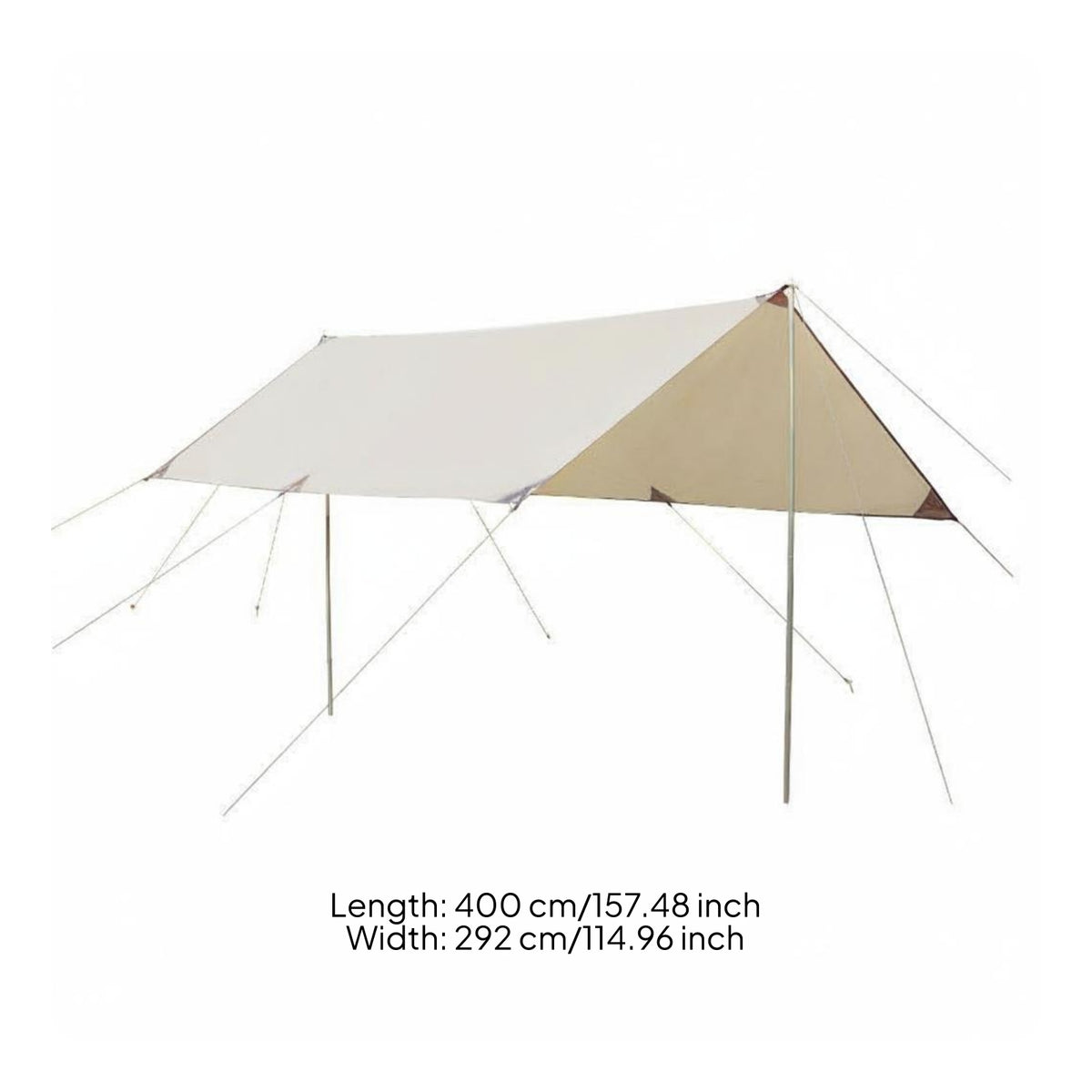 Resistant Waterproof Sunshade Tent Multi-Functional Camping Tarp Shelter Large Shade Area Portable Tarp Canopy Easy to Set up for Bbq, Picnic