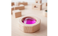 15 Pieces Translucent Gem Block Fine Motor Skills Wooden Gem Blocks Sunlight Rainbow Effect Acrylic Color Blocks for Young Children