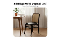 sturdy Wood Legs Woven rear Armchair Japanese Inspired Dining Chair Minimalist visual attraction Seating Furniture Breathable Weaving for Restaurant Owners, Interior Designers, Kitchen, Living Room, Bedroom, Home Office