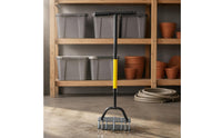 Carbon Steel Manual Coil Soil Loosener T-Handle Coil Cultivator Anti-Slip Grip Hand Soil Aerator Bolted Construction for Lawn
