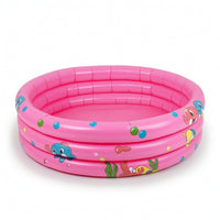 Thickened Three-Circle Pool Layered Pool with Bubble Bottom Cushioned Inflatable Ball Play Area Anti-Slip for Backyard