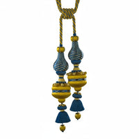 European Design Double Tassel Curtain Holdback Elegant Tassel Curtain Tieback Easy to Use Decorative Rope Holdback Handmade for Bedroom