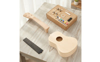 DIY Ukulele Kit to Assemble Your Own 21 Inch Ukulele Building Kit Unfinished Small Guitar for Kids, Beginners, Household Craft