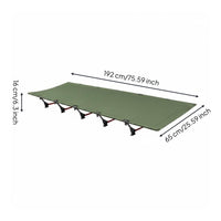 Aluminum Alloy Folding Bed Lightweight Single Foldable Camp Bed Compact Portable Camping Cot for Beach, Rest Break