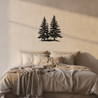 Metal Conifer Wall Hanging Tree Wall Rustic cabinInspired Metal Conifer Wall Hanging Tree Wall Decor Rustic for Living Room, Entryway
