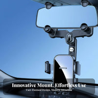 Rearview Mirror Ph Unit Holder Anti-Movement Reflective Mirror Ph Unit Mounting Grip-Hand for Drivers, Passengers, Navigation, Driving
